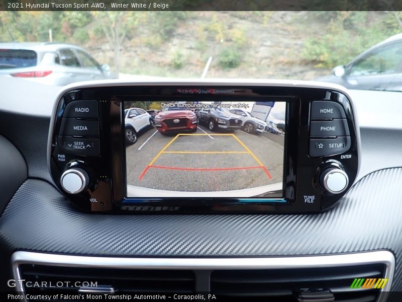 Winter White / Beige 2021 Hyundai Tucson Sport AWD