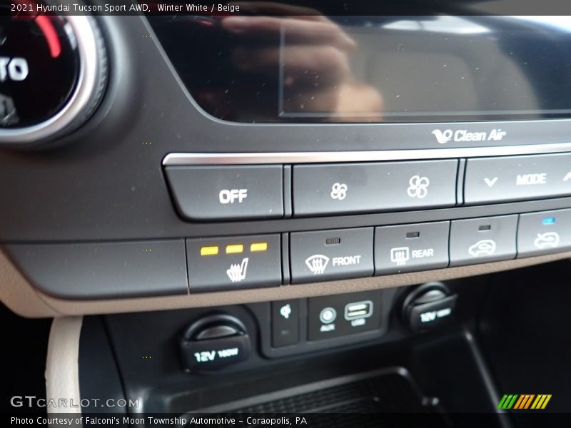 Winter White / Beige 2021 Hyundai Tucson Sport AWD