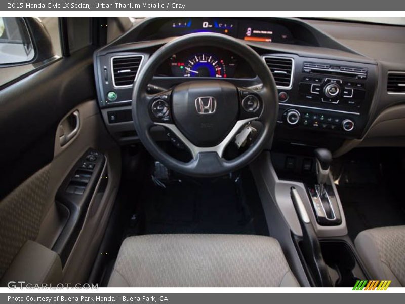 Urban Titanium Metallic / Gray 2015 Honda Civic LX Sedan