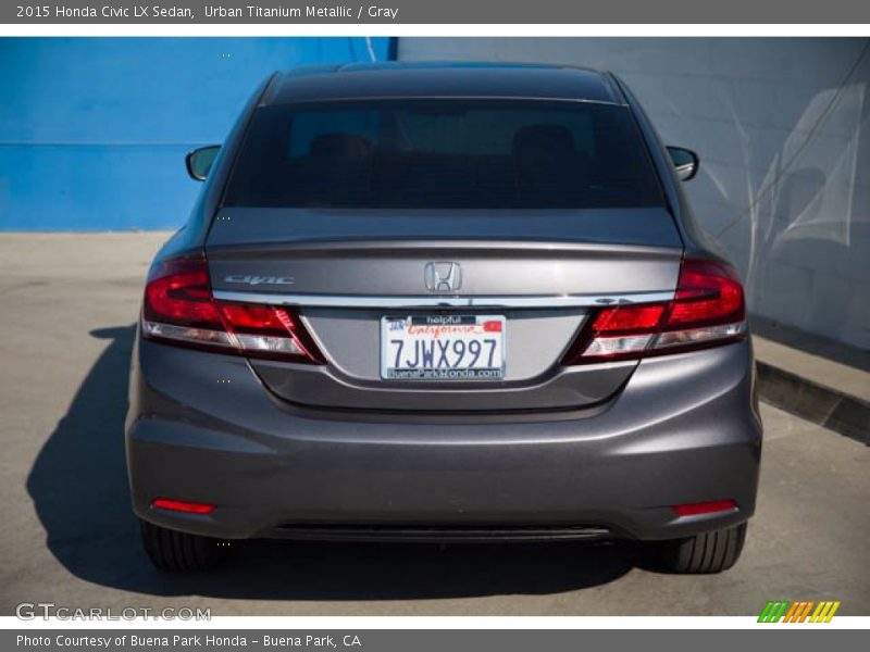 Urban Titanium Metallic / Gray 2015 Honda Civic LX Sedan