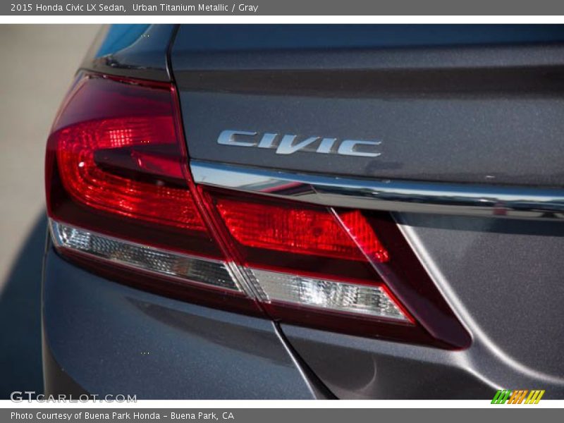 Urban Titanium Metallic / Gray 2015 Honda Civic LX Sedan
