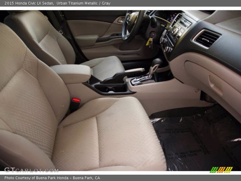 Urban Titanium Metallic / Gray 2015 Honda Civic LX Sedan