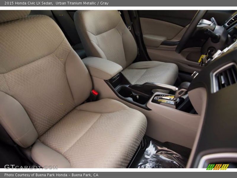 Urban Titanium Metallic / Gray 2015 Honda Civic LX Sedan