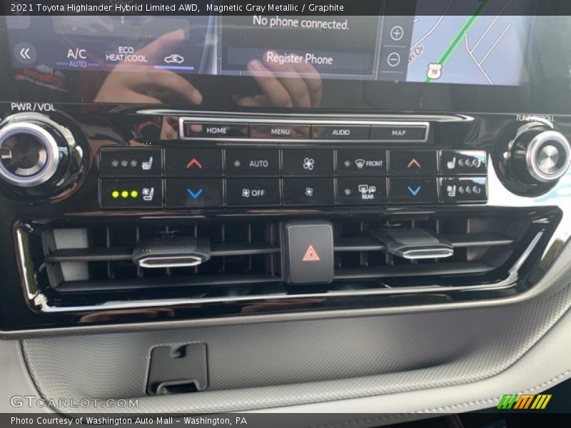 Controls of 2021 Highlander Hybrid Limited AWD