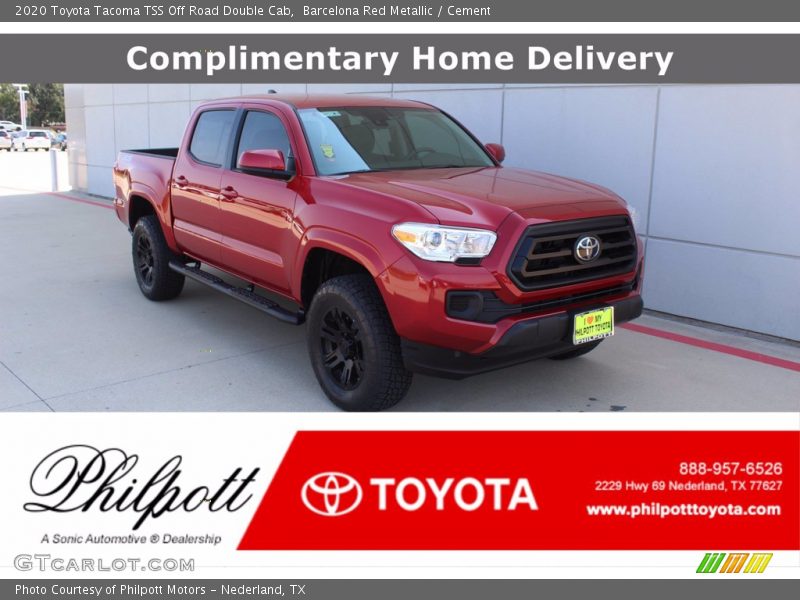 Barcelona Red Metallic / Cement 2020 Toyota Tacoma TSS Off Road Double Cab