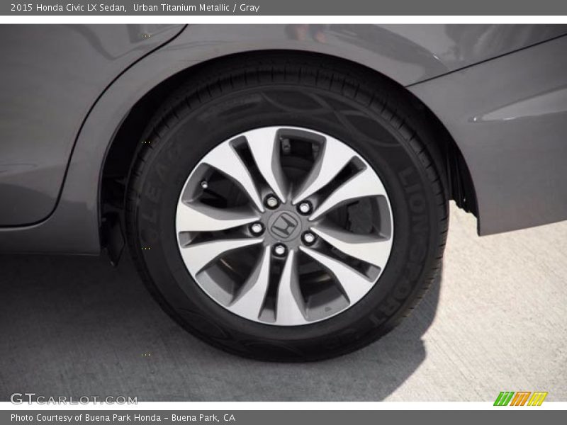 Urban Titanium Metallic / Gray 2015 Honda Civic LX Sedan