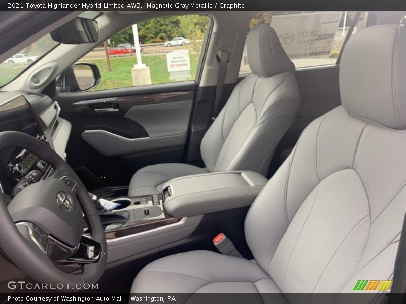 Front Seat of 2021 Highlander Hybrid Limited AWD