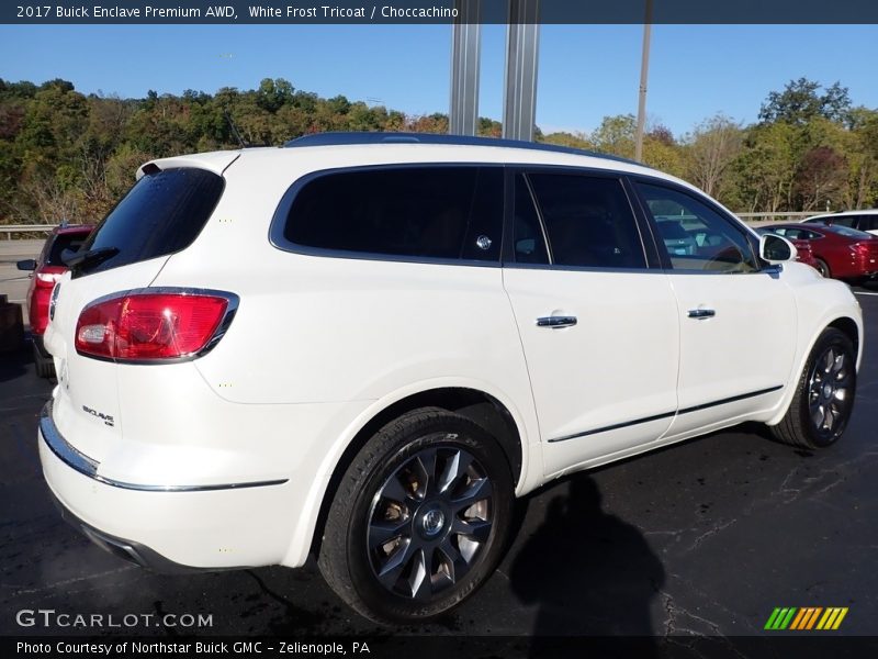 White Frost Tricoat / Choccachino 2017 Buick Enclave Premium AWD