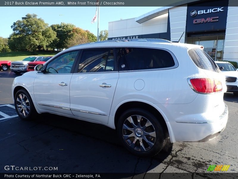 White Frost Tricoat / Choccachino 2017 Buick Enclave Premium AWD