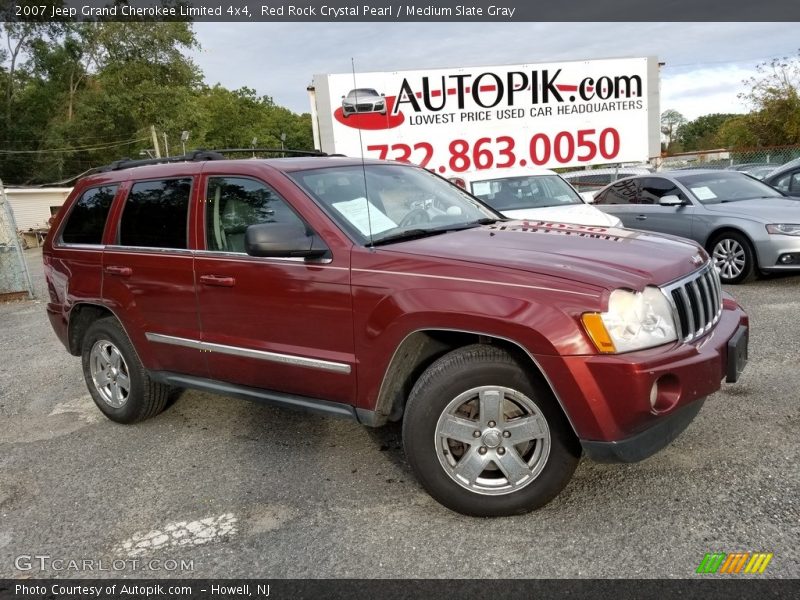 Red Rock Crystal Pearl / Medium Slate Gray 2007 Jeep Grand Cherokee Limited 4x4