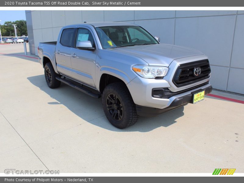Silver Sky Metallic / Cement 2020 Toyota Tacoma TSS Off Road Double Cab