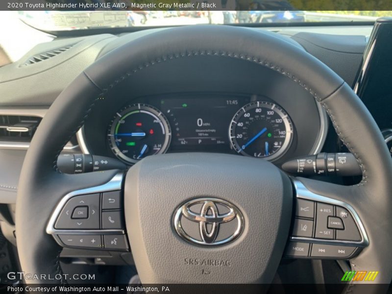 Magnetic Gray Metallic / Black 2020 Toyota Highlander Hybrid XLE AWD