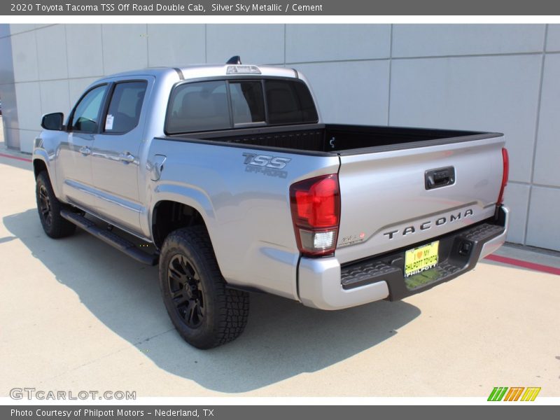 Silver Sky Metallic / Cement 2020 Toyota Tacoma TSS Off Road Double Cab