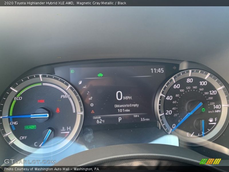 Magnetic Gray Metallic / Black 2020 Toyota Highlander Hybrid XLE AWD