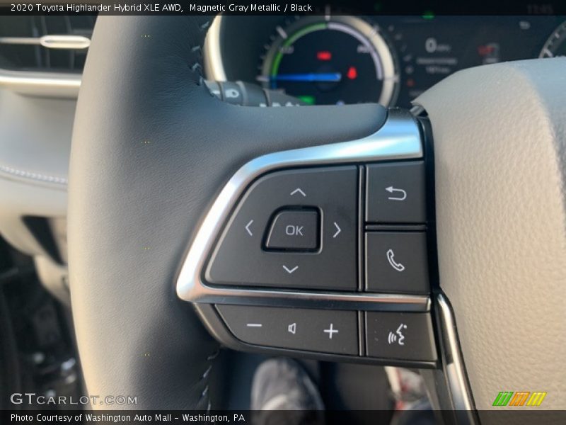 Magnetic Gray Metallic / Black 2020 Toyota Highlander Hybrid XLE AWD