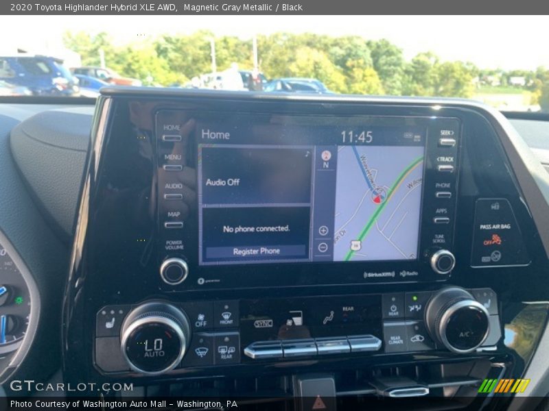 Magnetic Gray Metallic / Black 2020 Toyota Highlander Hybrid XLE AWD