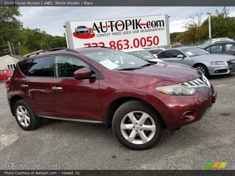 Merlot Metallic / Black 2009 Nissan Murano S AWD