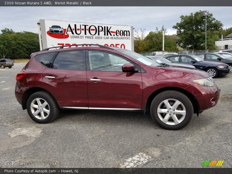 Merlot Metallic / Black 2009 Nissan Murano S AWD