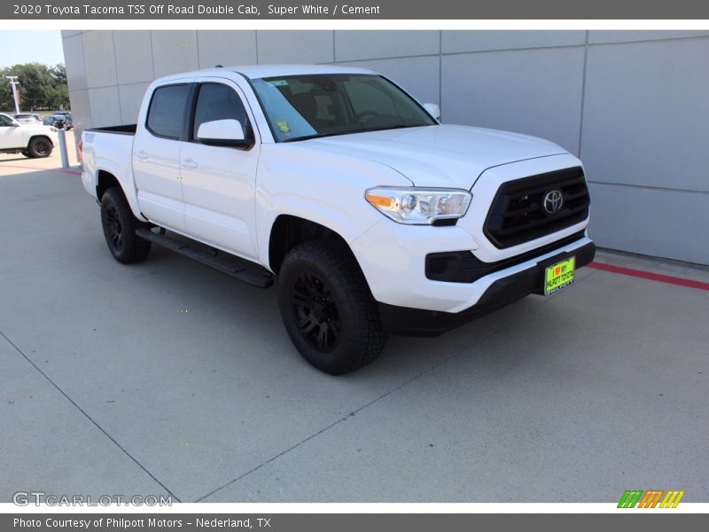 Super White / Cement 2020 Toyota Tacoma TSS Off Road Double Cab