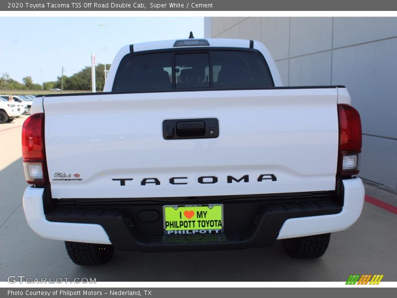 Super White / Cement 2020 Toyota Tacoma TSS Off Road Double Cab