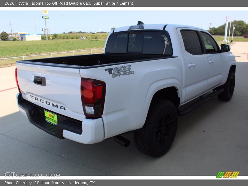 Super White / Cement 2020 Toyota Tacoma TSS Off Road Double Cab