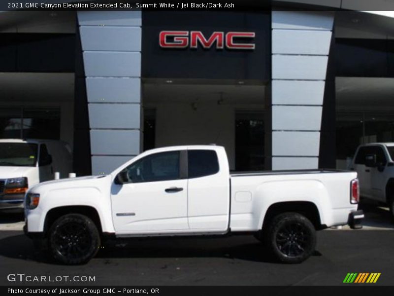 Summit White / Jet Black/Dark Ash 2021 GMC Canyon Elevation Extended Cab