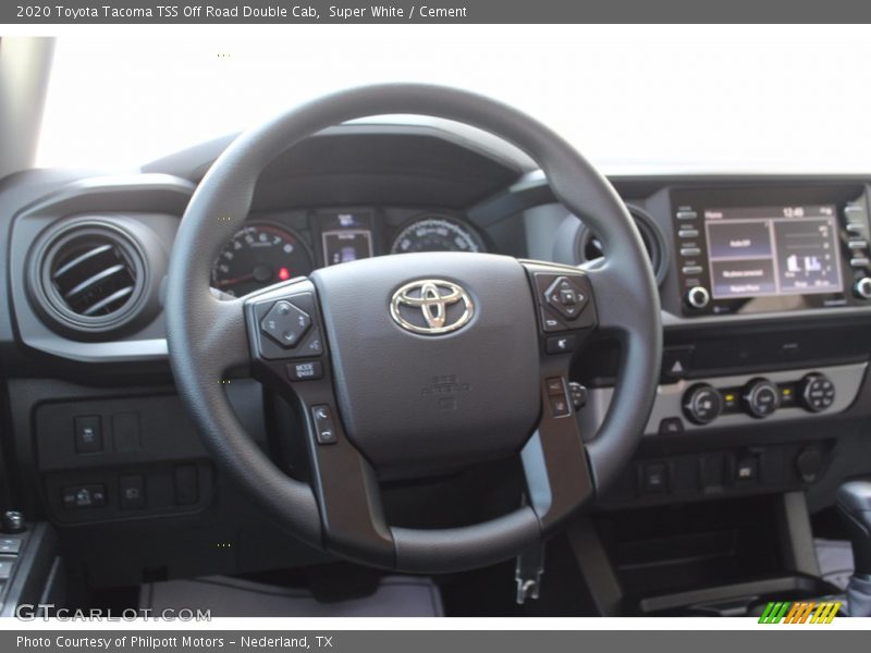 Super White / Cement 2020 Toyota Tacoma TSS Off Road Double Cab
