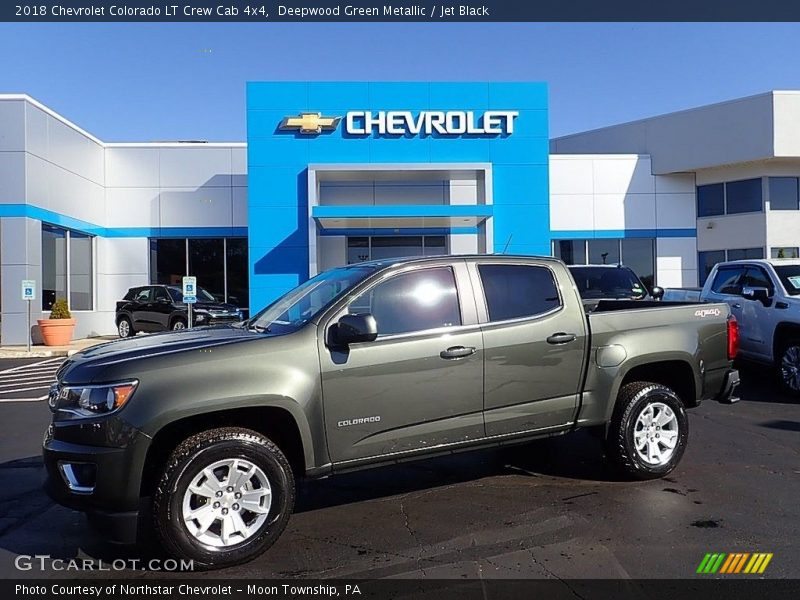 Deepwood Green Metallic / Jet Black 2018 Chevrolet Colorado LT Crew Cab 4x4