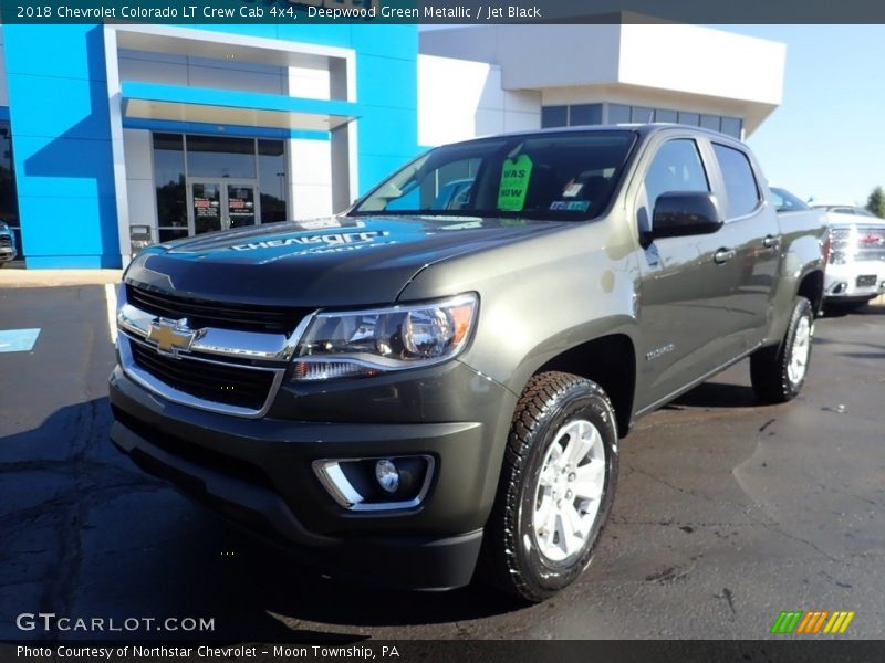 Deepwood Green Metallic / Jet Black 2018 Chevrolet Colorado LT Crew Cab 4x4
