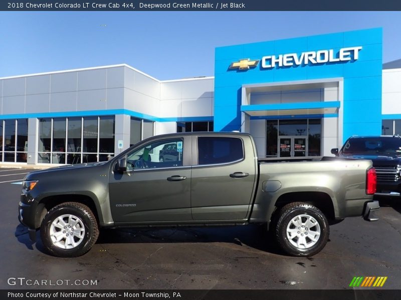 Deepwood Green Metallic / Jet Black 2018 Chevrolet Colorado LT Crew Cab 4x4