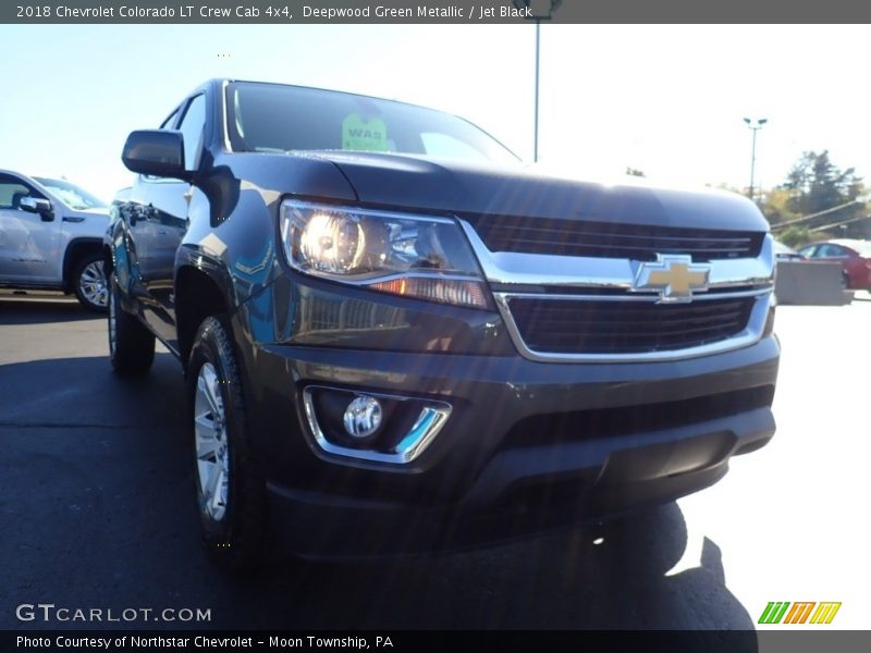 Deepwood Green Metallic / Jet Black 2018 Chevrolet Colorado LT Crew Cab 4x4