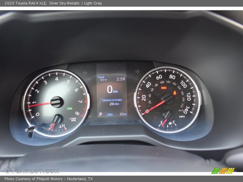 Silver Sky Metallic / Light Gray 2020 Toyota RAV4 XLE