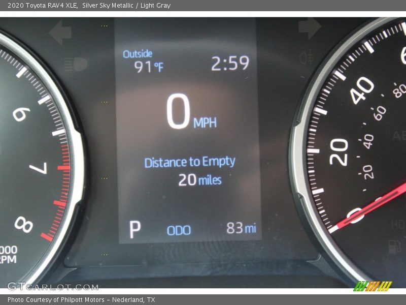 Silver Sky Metallic / Light Gray 2020 Toyota RAV4 XLE