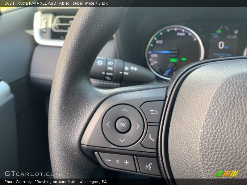 Super White / Black 2021 Toyota RAV4 XLE AWD Hybrid