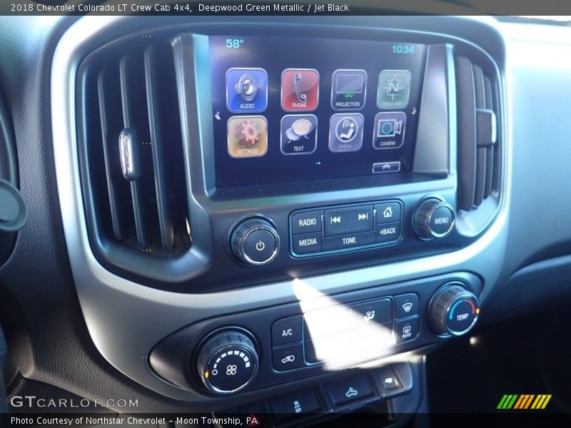 Deepwood Green Metallic / Jet Black 2018 Chevrolet Colorado LT Crew Cab 4x4