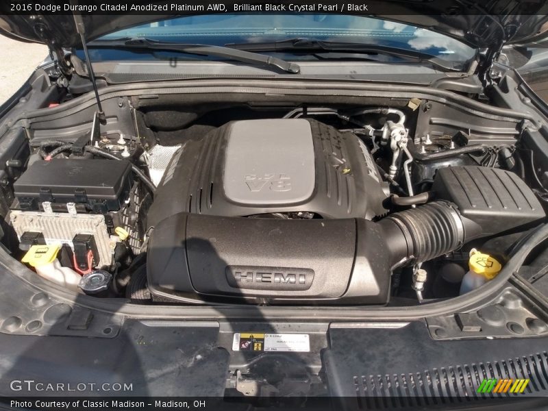  2016 Durango Citadel Anodized Platinum AWD Engine - 5.7 Liter MDS DOHC 24-Valve VVT V6