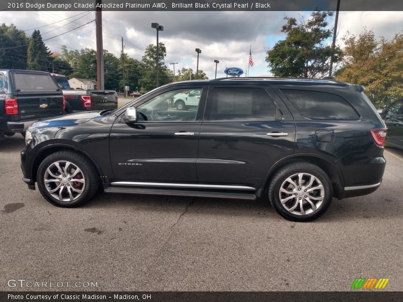  2016 Durango Citadel Anodized Platinum AWD Brilliant Black Crystal Pearl