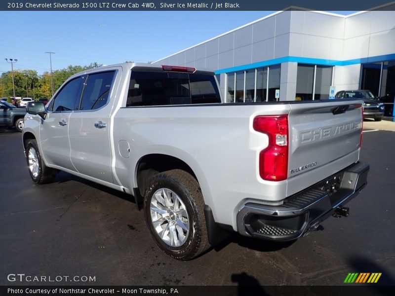 Silver Ice Metallic / Jet Black 2019 Chevrolet Silverado 1500 LTZ Crew Cab 4WD