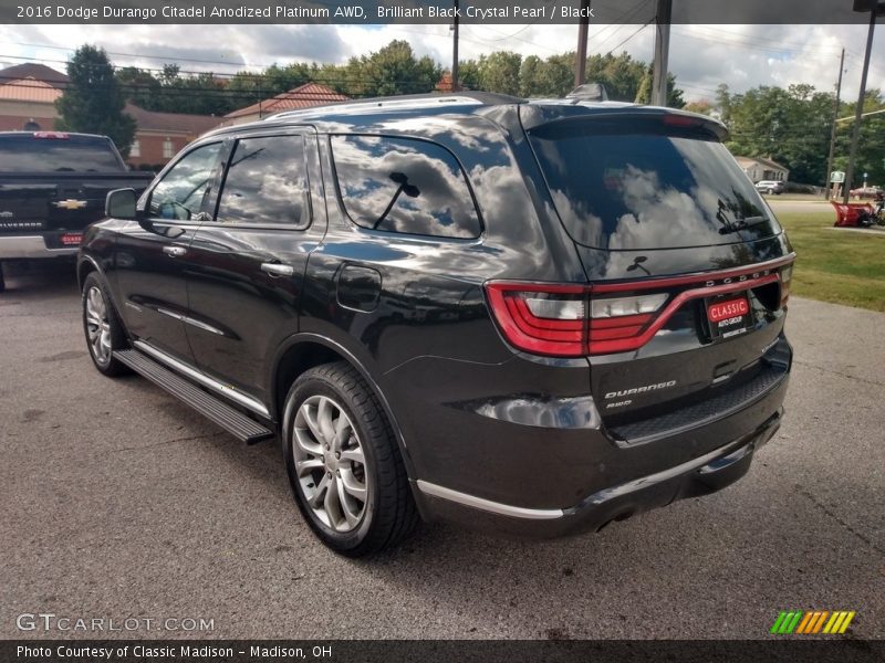 Brilliant Black Crystal Pearl / Black 2016 Dodge Durango Citadel Anodized Platinum AWD
