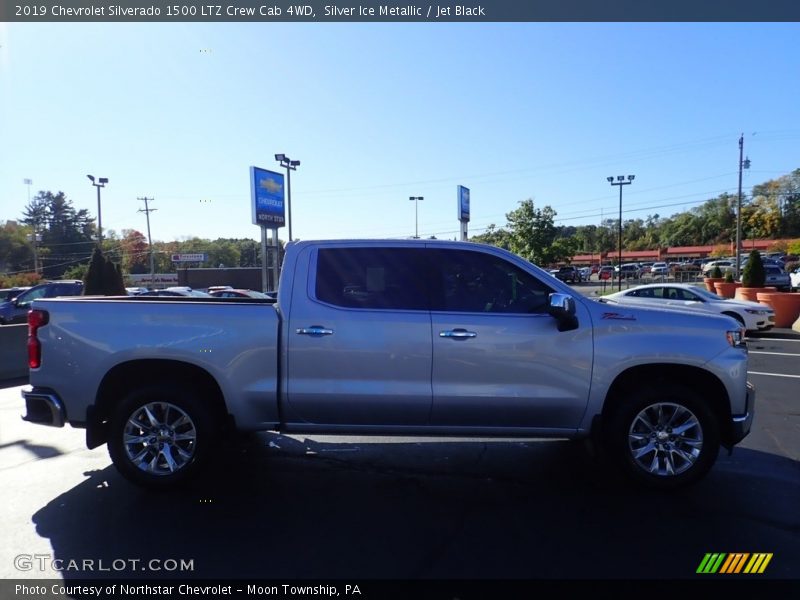Silver Ice Metallic / Jet Black 2019 Chevrolet Silverado 1500 LTZ Crew Cab 4WD