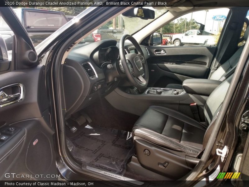 Front Seat of 2016 Durango Citadel Anodized Platinum AWD