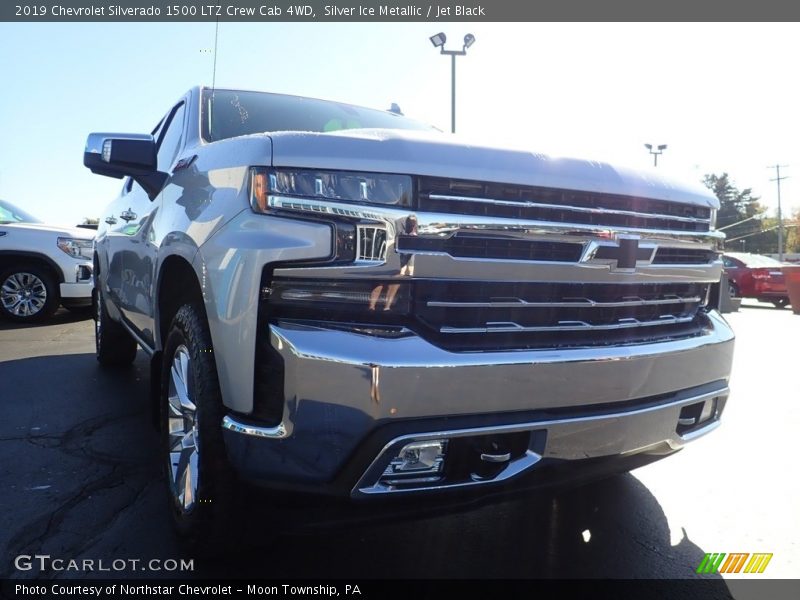Silver Ice Metallic / Jet Black 2019 Chevrolet Silverado 1500 LTZ Crew Cab 4WD