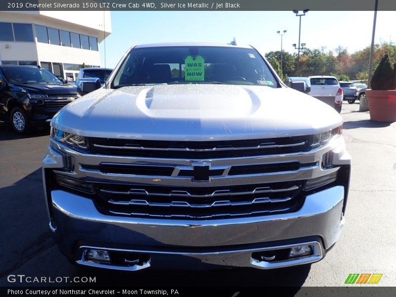 Silver Ice Metallic / Jet Black 2019 Chevrolet Silverado 1500 LTZ Crew Cab 4WD