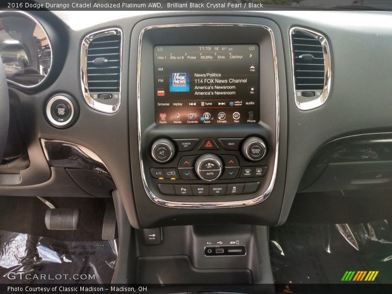 Controls of 2016 Durango Citadel Anodized Platinum AWD