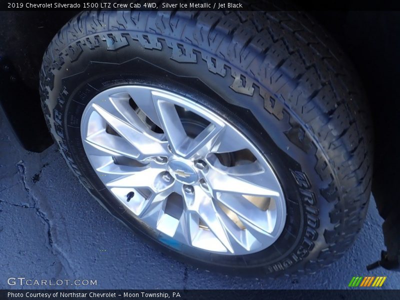 Silver Ice Metallic / Jet Black 2019 Chevrolet Silverado 1500 LTZ Crew Cab 4WD
