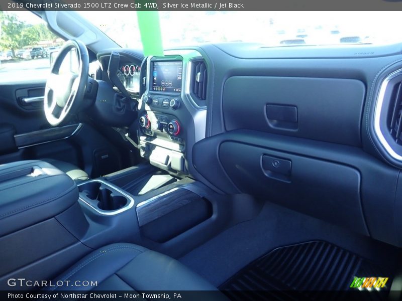 Silver Ice Metallic / Jet Black 2019 Chevrolet Silverado 1500 LTZ Crew Cab 4WD