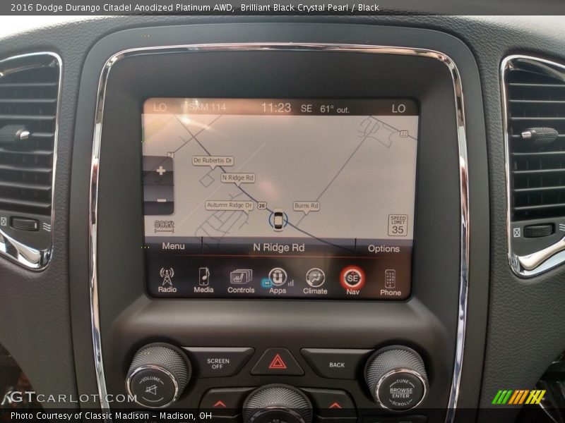 Navigation of 2016 Durango Citadel Anodized Platinum AWD