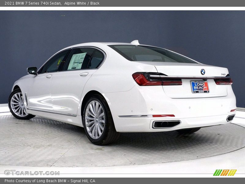 Alpine White / Black 2021 BMW 7 Series 740i Sedan