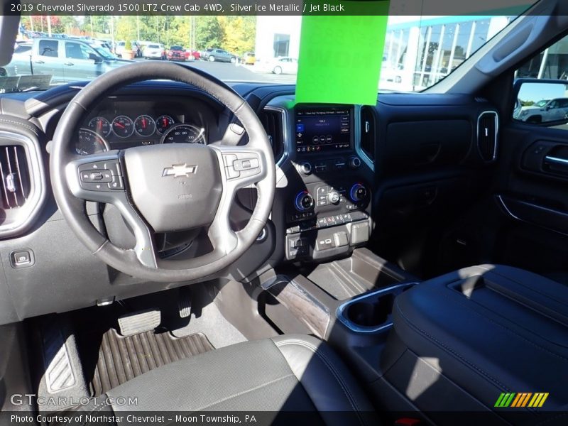 Silver Ice Metallic / Jet Black 2019 Chevrolet Silverado 1500 LTZ Crew Cab 4WD