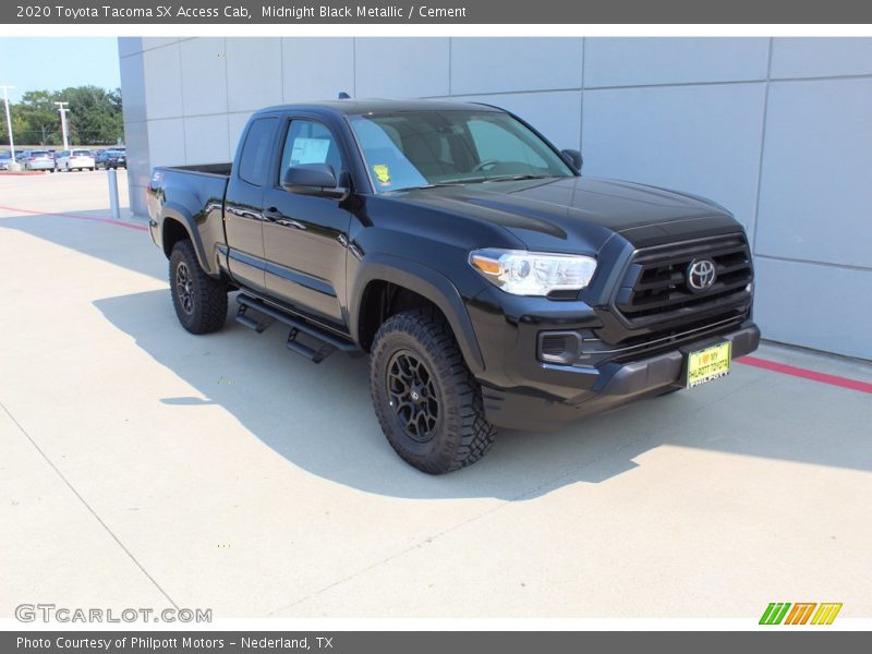 Midnight Black Metallic / Cement 2020 Toyota Tacoma SX Access Cab